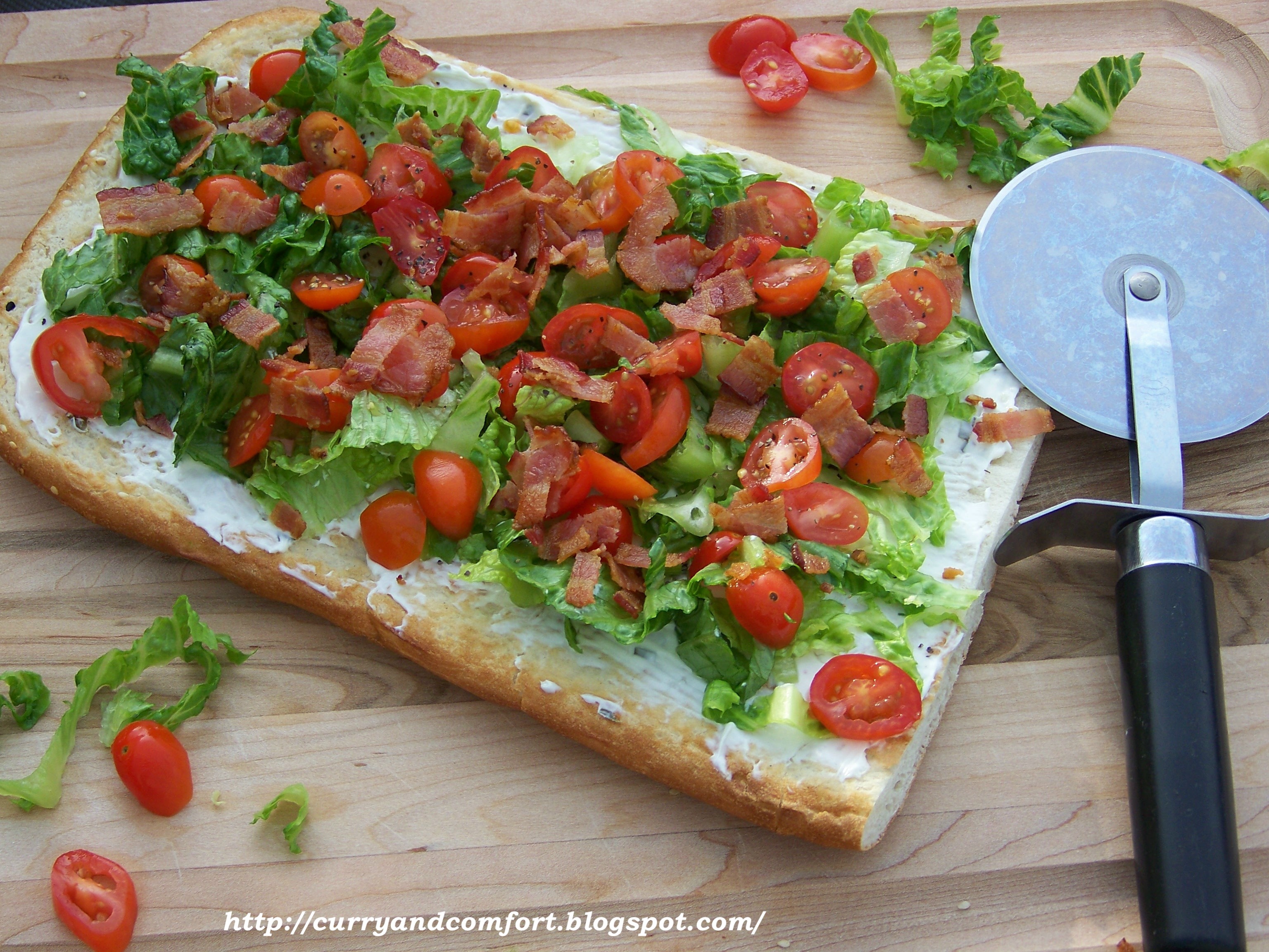 Foodista | Recipes, Cooking Tips, And Food News | BLT Pizza -Bacon ...